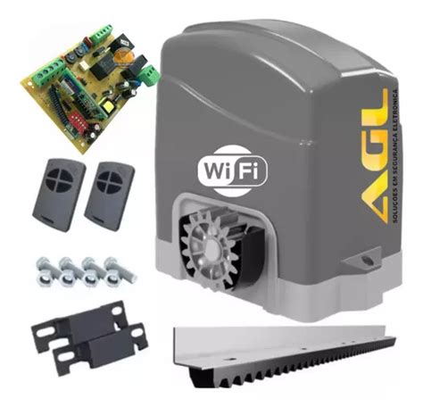 Kit Motor Portão Correr Speed Agl Izzy 500 App Wifi 2cont 3m