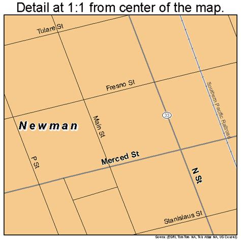 Newman California Street Map 0651140