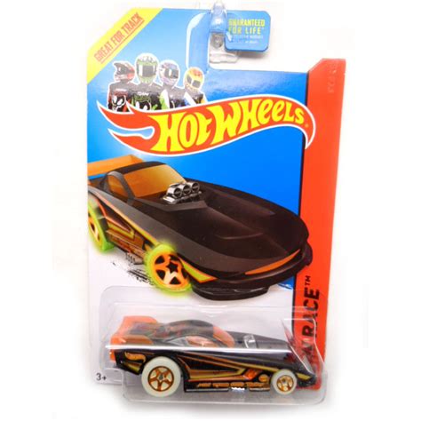 Коллекционная модель автомобиля Funny Side Up HW Race 2014 черная Hot Wheels Mattel BFD48