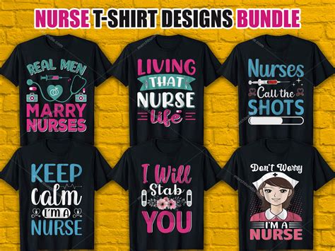 Trendy Nurse T Shirt Design Bundle T Shirt Design Bundle