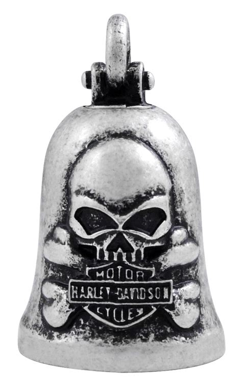 Harley Davidson Willie G Skull Diamond Plated Ride Bell Matte Black