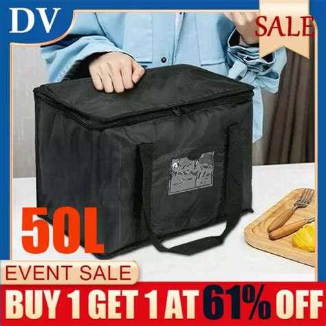 50l Large Food Delivery Insulated Bags Pizza Takeaway Thermal Warm Cold Bag Ruck £7 67 Picclick Uk