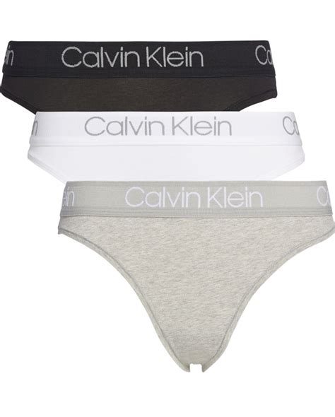 Calvin Klein 3 Pack High Leg Tanga Slips Dames Kopen Katoen Bekijk