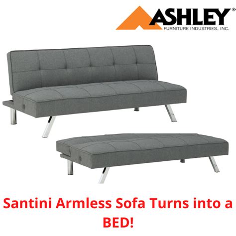 Armless Sofa Turns Into a Twin Size Bed ALMOST! | Athens Furniture.com