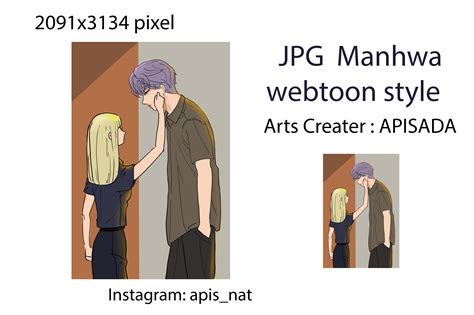 Webtoon Style Digital Arts Painting Subl Graphic By Chubby Twins Studio