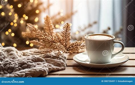 Hot Drink On Wooden Table Brings Warmth Generated By AI Stock Image Image Of Domestic