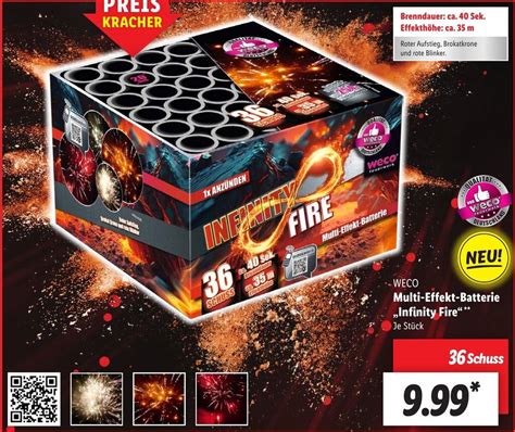 Weco Multi Effekt Batterie Infinity Fire Aanbieding Bij Lidl