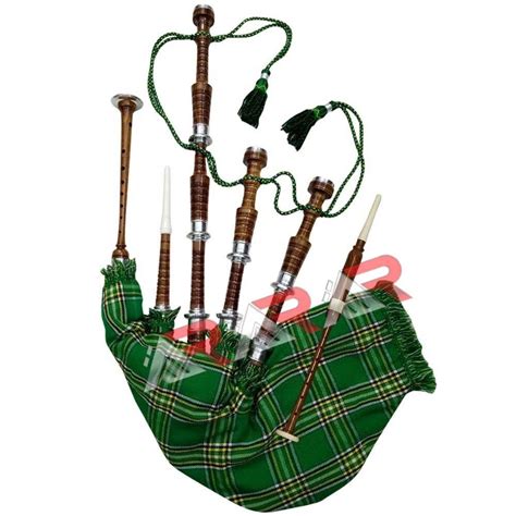 New Great Highland Bagpipes Sheesham Wood Full Silver Amount Case Tutor