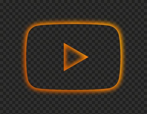 HD Orange Neon Aesthetic Youtube YT Play Icon PNG | Neon logo, Neon ...