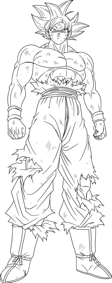 Ultra Instinct Goku Lineart By LuckyShadowKiller On DeviantArt Goku