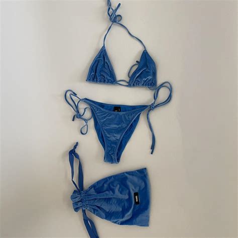 Blue Triangl Bikini Set Fits Like A Size Medium Depop