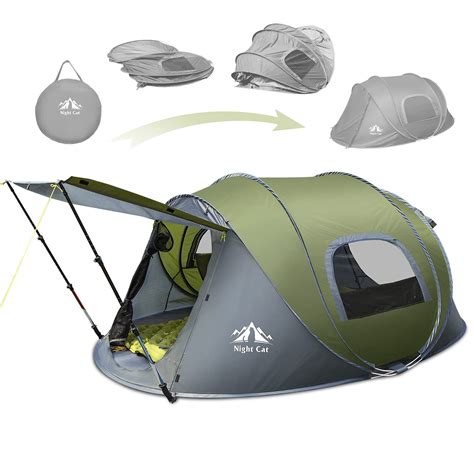 Night Cat Upgraded Pop Up Tent Persons Easy Setup In Seconds