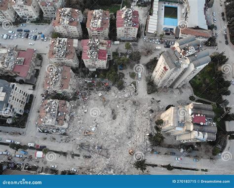 Filmagem Do Drone De Peru Antakya Hatay De Fevereiro De Imagem