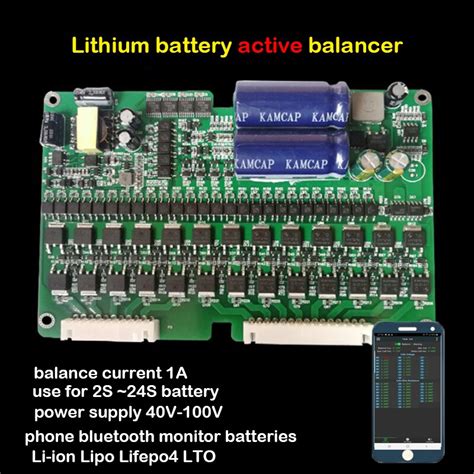 1a Balance Lithium Battery Active Equalizer Bluetooth App 2s 24s Bms