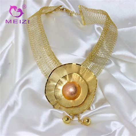 Meizi Jewelry Newest Elegant Luxury Italian K Gold Jewelry Set For