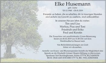 Traueranzeigen Von Elke Husemann Trauer In NRW De