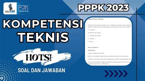 9 Soal Kunci Jawaban Tes Seleksi Kompetensi PPPK 2023 Definisi Dari