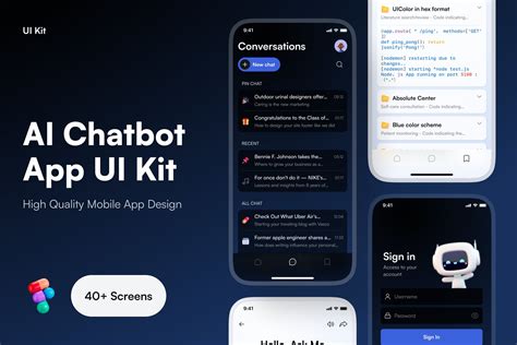 Ai Chatbot Ui Kit Figma App Design Creative Market