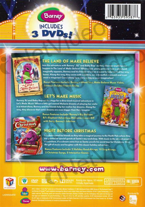 Barney Dvd 3 Pack