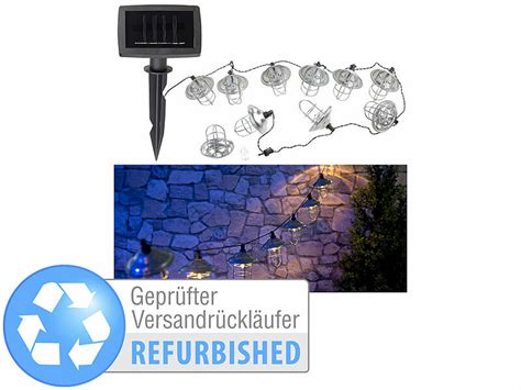 Lunartec Kurze Solar Lichterkette Solar Led Lichterkette Mit Metall