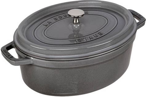 Staub La Cocotte 29cm oval Graphit grau Gusseisen Bei bücher de