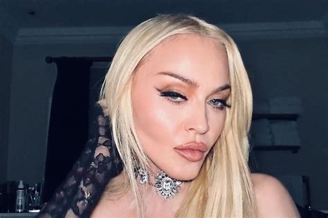 Madonna Poses In Lacy Lingerie Inspired Dress Ahead Of Rock N Roll
