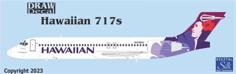 Boeing 717 Hawaiian Airlines Draw Decal 20 Dc9 06