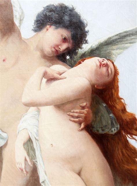 Frank Enders American 1860 1921 Cupid Psyche Oil On Canvas After