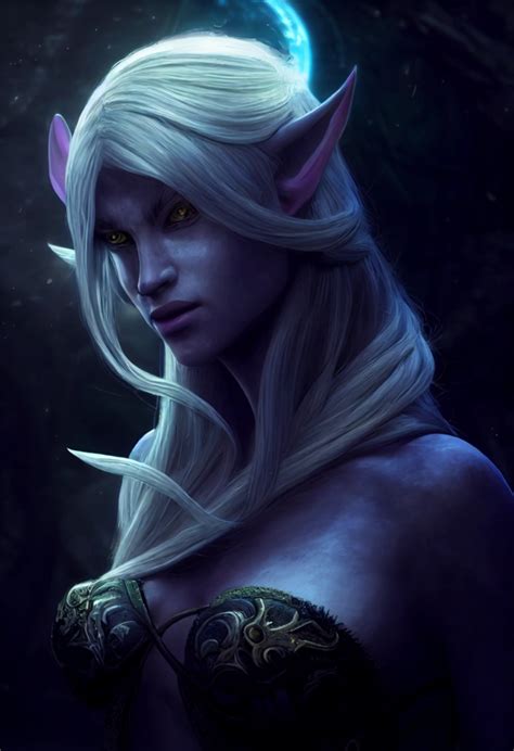 Depiction Of A Female Nightelf From World Of Midjourney OpenArt