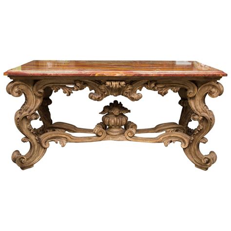 Italian Baroque Style Console Table With Onyx Top For Sale At 1stdibs