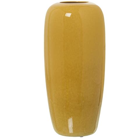 Buy Wholesale Glossy Mustard Ceramic Vase °15x34cm Mouth°75cm Ll61039