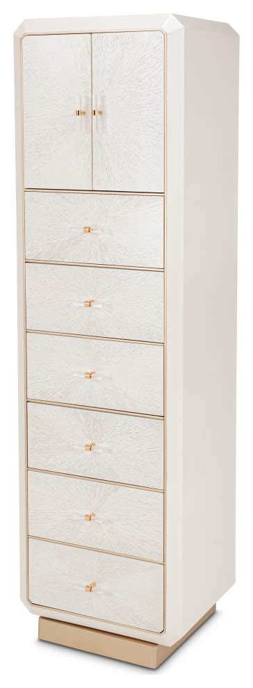 La Rachelle Swivel Lingerie Chest Medium Champagne Dressers By