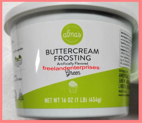 Food Alma S Buttercream Green Frosting Oz Container Ebay