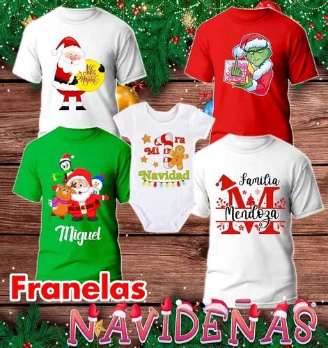 Franelas Personalizadas De Navidad Damas Caballeros Y Niños MercadoLibre