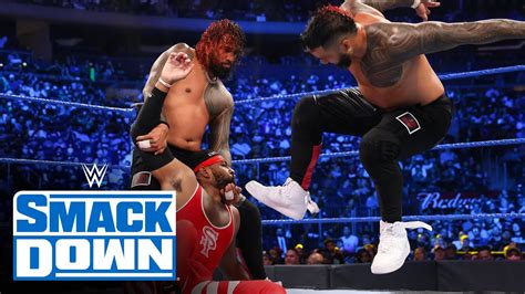 The Usos vs. The Street Profits – SmackDown Tag Team Title Match ...