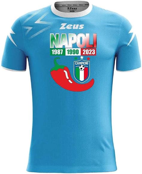 Completo Calcio Napoli Campione Ditalia 2023 3 Scudetti Peperoncino