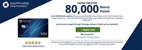 Expired Branch Offer Chase Sapphire Preferred 80 000 Points Signup