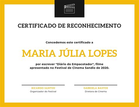 Crie Um Certificado De Reconhecimento Online Canva