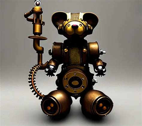 Steampunk Ferret Shaped Mech Steampunk Bioshock Stable Diffusion