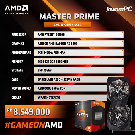 PC Gaming AMD Ryzen 5 5500 | RX 6600| 16GB | SSD 256 GAME ON AMD ...
