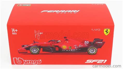 BURAGO BU36828SA BOX Scale 1 43 FERRARI F1 SF21 TEAM SCUDERIA FERRARI