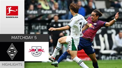 Borussia Mgladbach Rb Leipzig Highlights Matchday Bundesliga