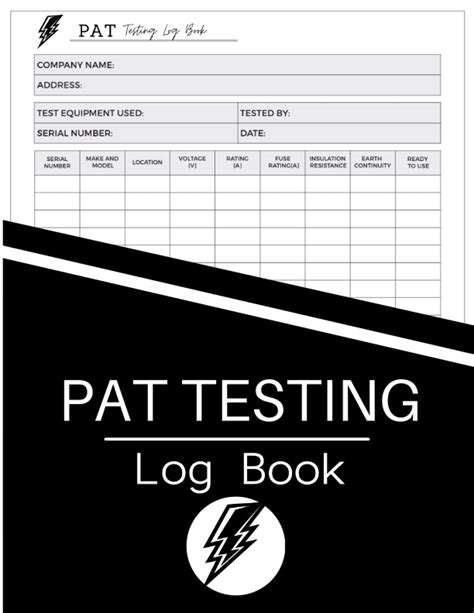 Buy Pat Testing Log Book Portable Appliance Testing Certificate Pat