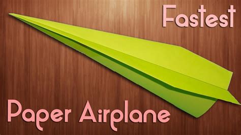 Paper Airplane Making Tutorial Fastest And Farthest Flying For Plane