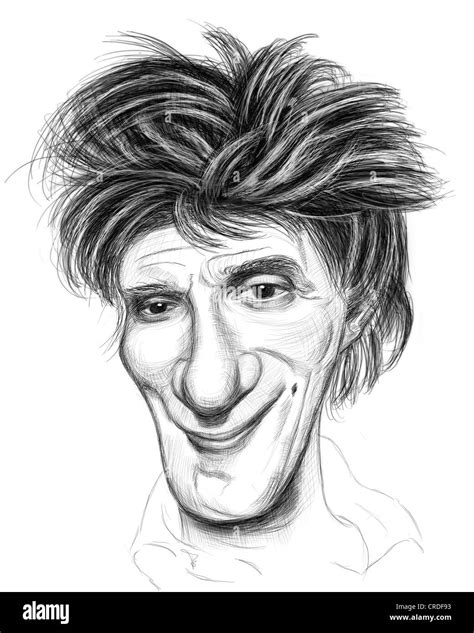 Caricature Of Rod Stewart Stock Photo Alamy