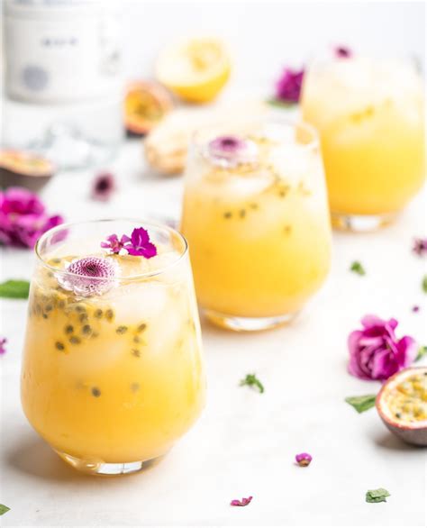 Passion Fruit And Gin Fizz Cocktail Food Duchess Recipe Gin Fizz