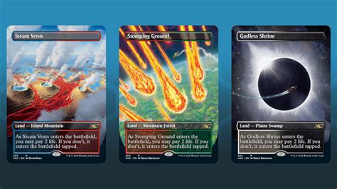 MTG Unfinity Reveals Space Themed Shock Lands