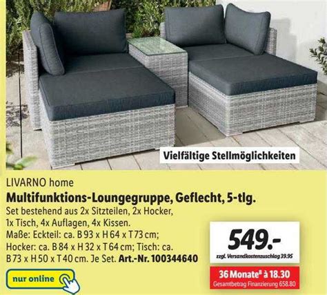 Livarno Home Multifunktions Loungegruppe Geflecht 5tlg Angebot Bei Lidl