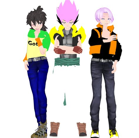 Mmd Dbz Tda Goten And Trunks And Gotenks By Blitzstarz On Deviantart