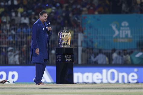 The prestigious award stands tall... and next to Ravi Shastri is the ...